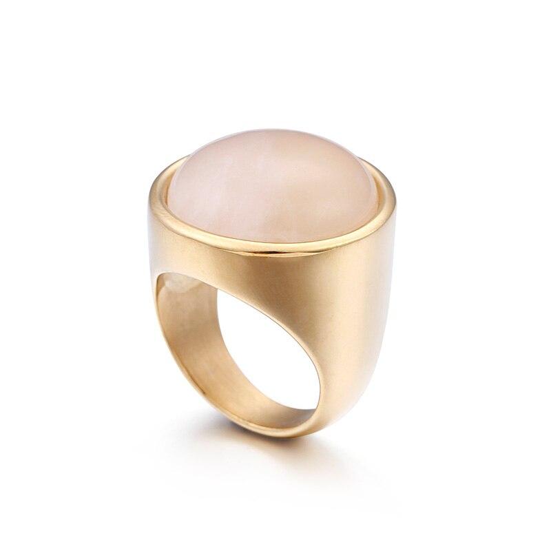 Rossny Crystal Rings Lady Marble Color Stone Rings Women Size 6-9 Antique Silver & Gold Wedding Rings Party Jewelry-Rings-Rossny