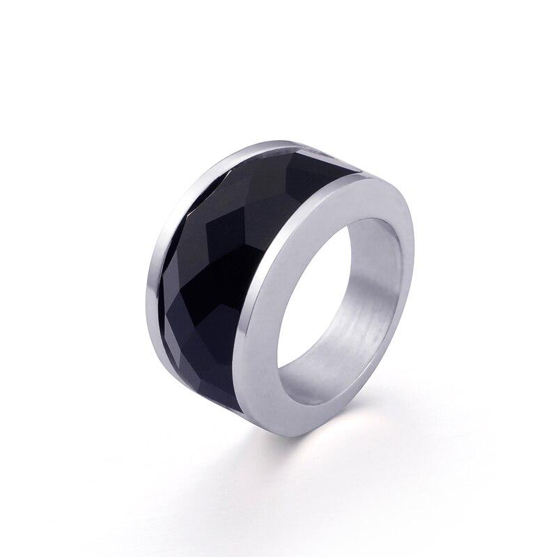 Rossny Wedding Crystal Party All Rings Gold/Silver Stainless Steel Colorful Stone Charm-Rossny