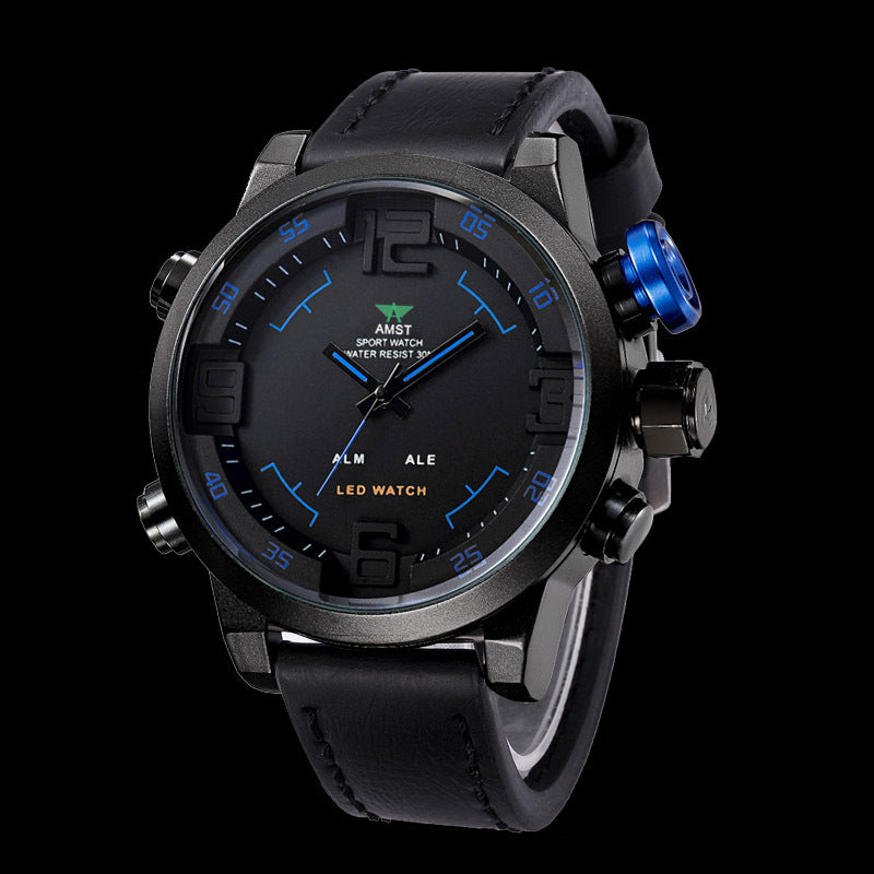 YSYH Men's G Style shock Watch  LED Display Military Watch Men Double Display Watch 5Bars Waterproof Quartz Clock