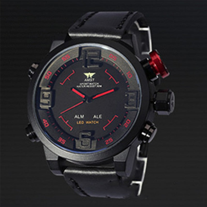 YSYH Men's G Style shock Watch  LED Display Military Watch Men Double Display Watch 5Bars Waterproof Quartz Clock
