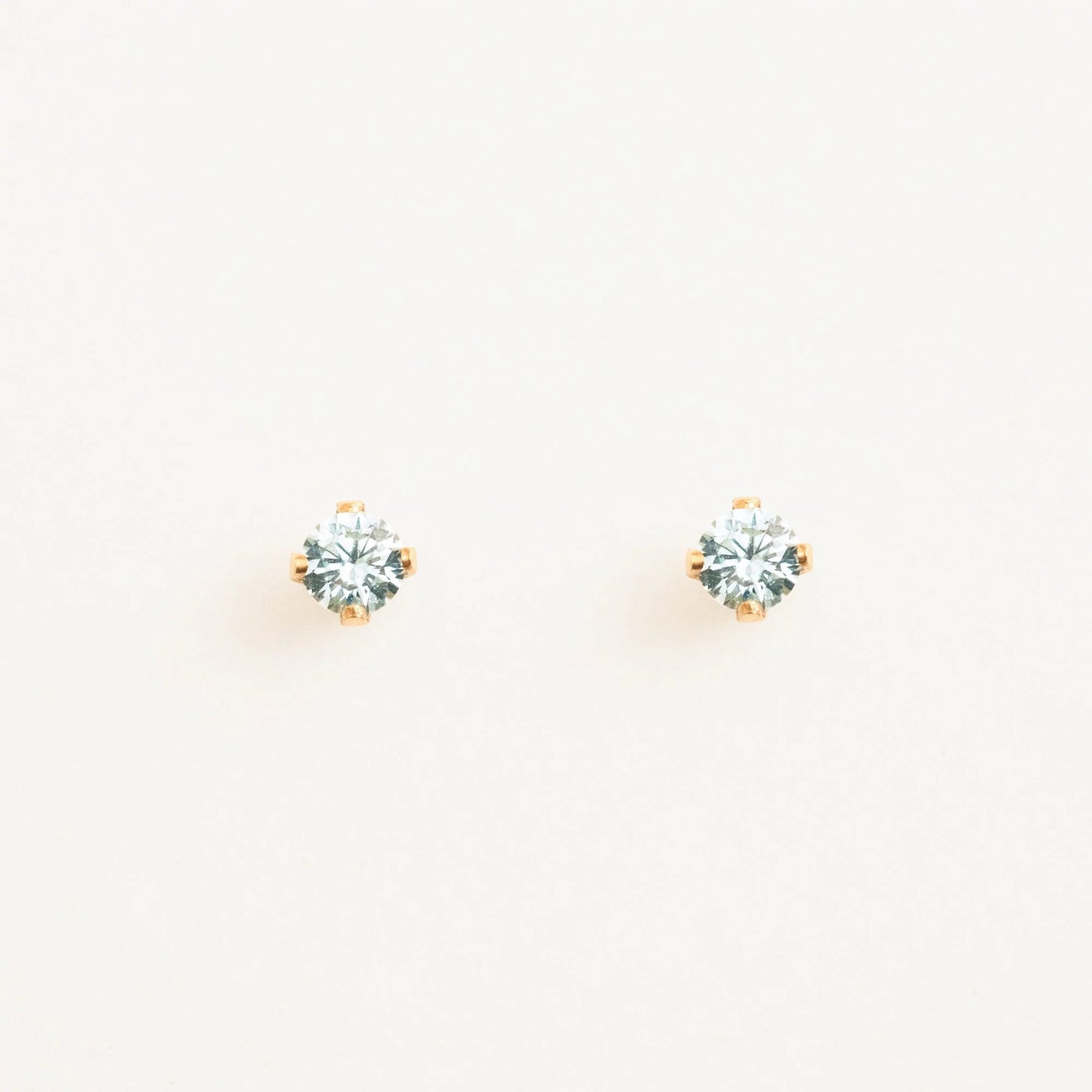 March Birthstone Stud Earrings (Aquamarine)