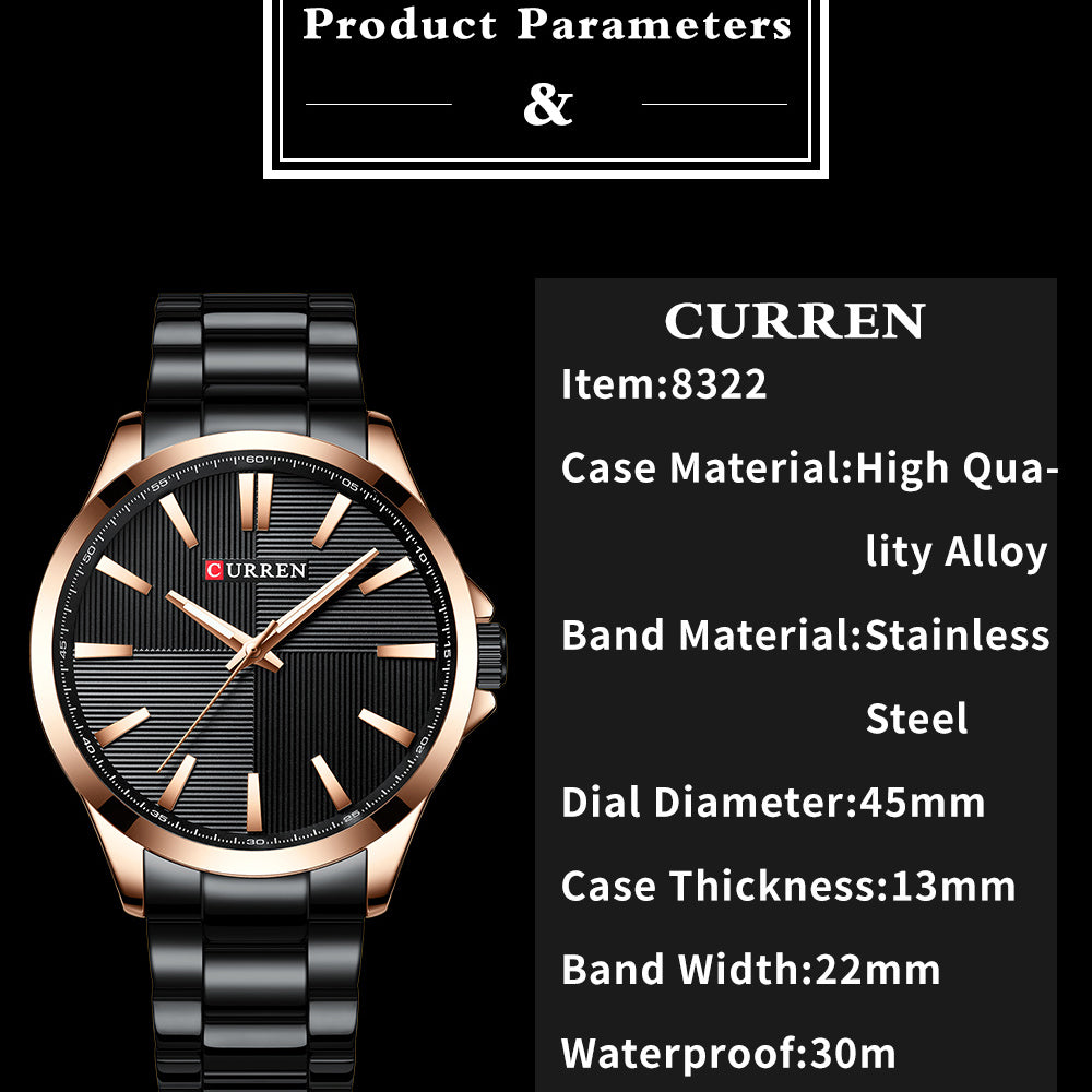 Men Watches  Luxury Brand Stainless Steel  Mens Watch YSYH Wristwatch Man Clock Waterproof 30 M Relojes