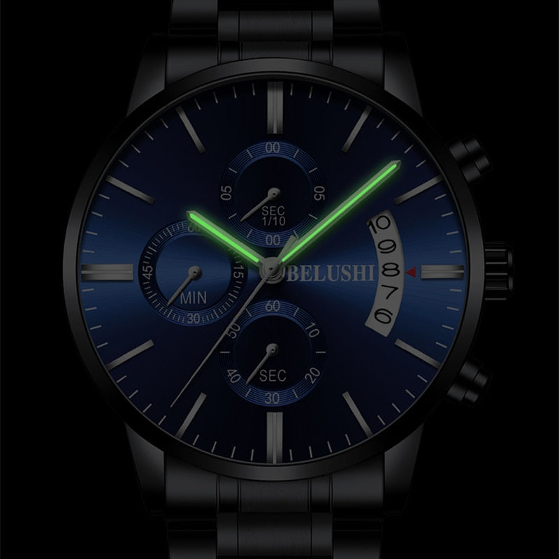 Men's watch luxury brand BELUSHI high-end man business casual watches male waterproof sports quartz wristwatch relogio masculino