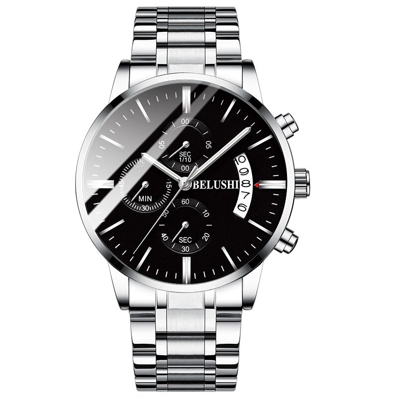 Men's watch luxury brand BELUSHI high-end man business casual watches male waterproof sports quartz wristwatch relogio masculino
