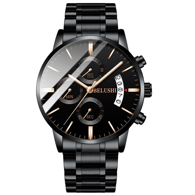 Men's watch luxury brand BELUSHI high-end man business casual watches male waterproof sports quartz wristwatch relogio masculino