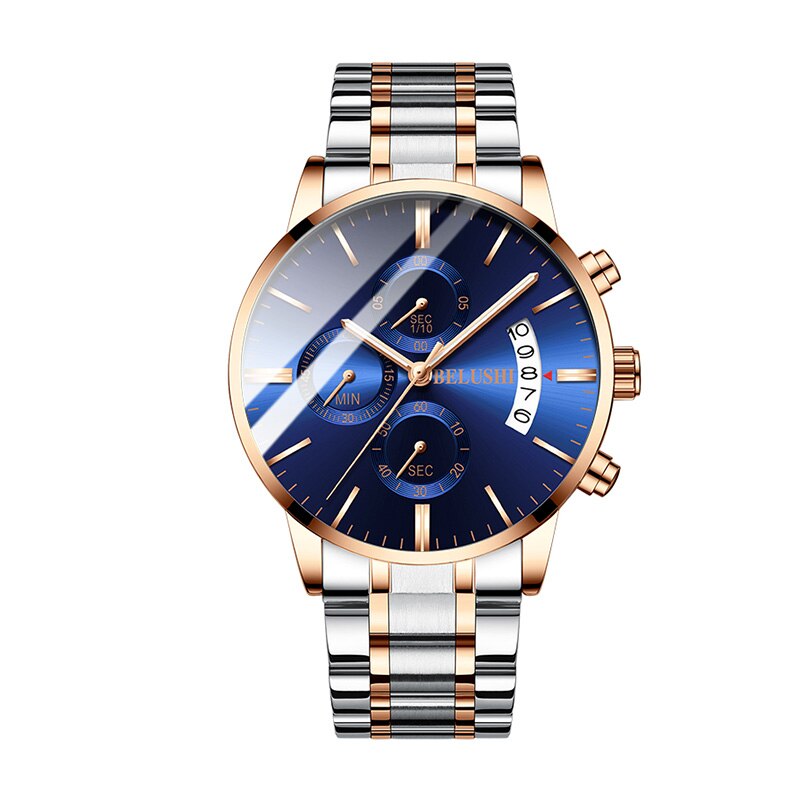 Men's watch luxury brand BELUSHI high-end man business casual watches male waterproof sports quartz wristwatch relogio masculino