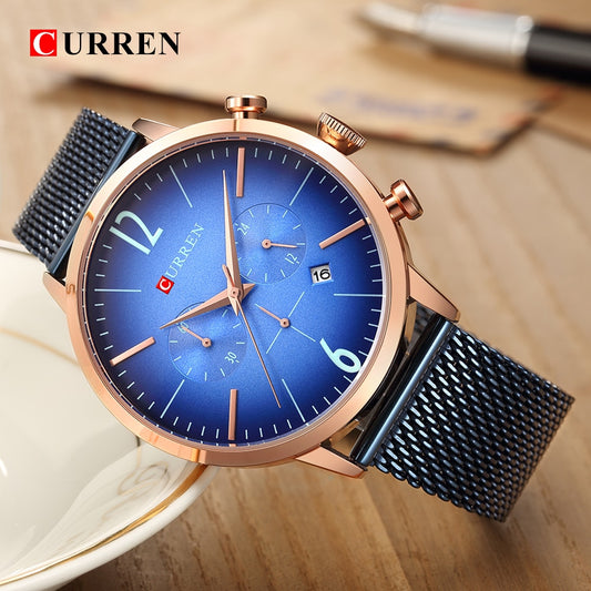 Mens Quartz Watches Chronograph Reloj Hombre Analogico Digital black Steel Wrist Watch Casual Business Men Time Sport Clock