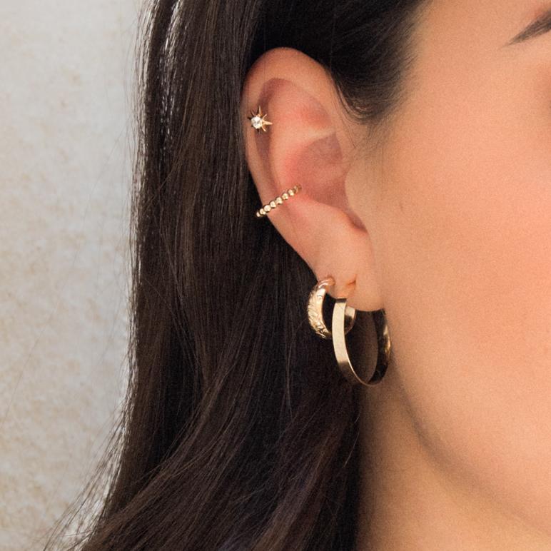 Minimal Flat Hoop Earrings