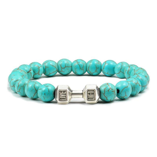 Turquoises Green Blue Beads Dumbbell Bracelets-Bracelet-Rossny