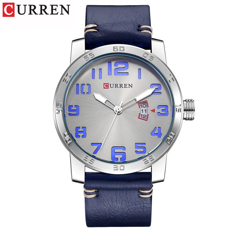 YSYH Leather Strap Quartz-Watches Sport Men's Wristwatch Calendar Casual Male Clock