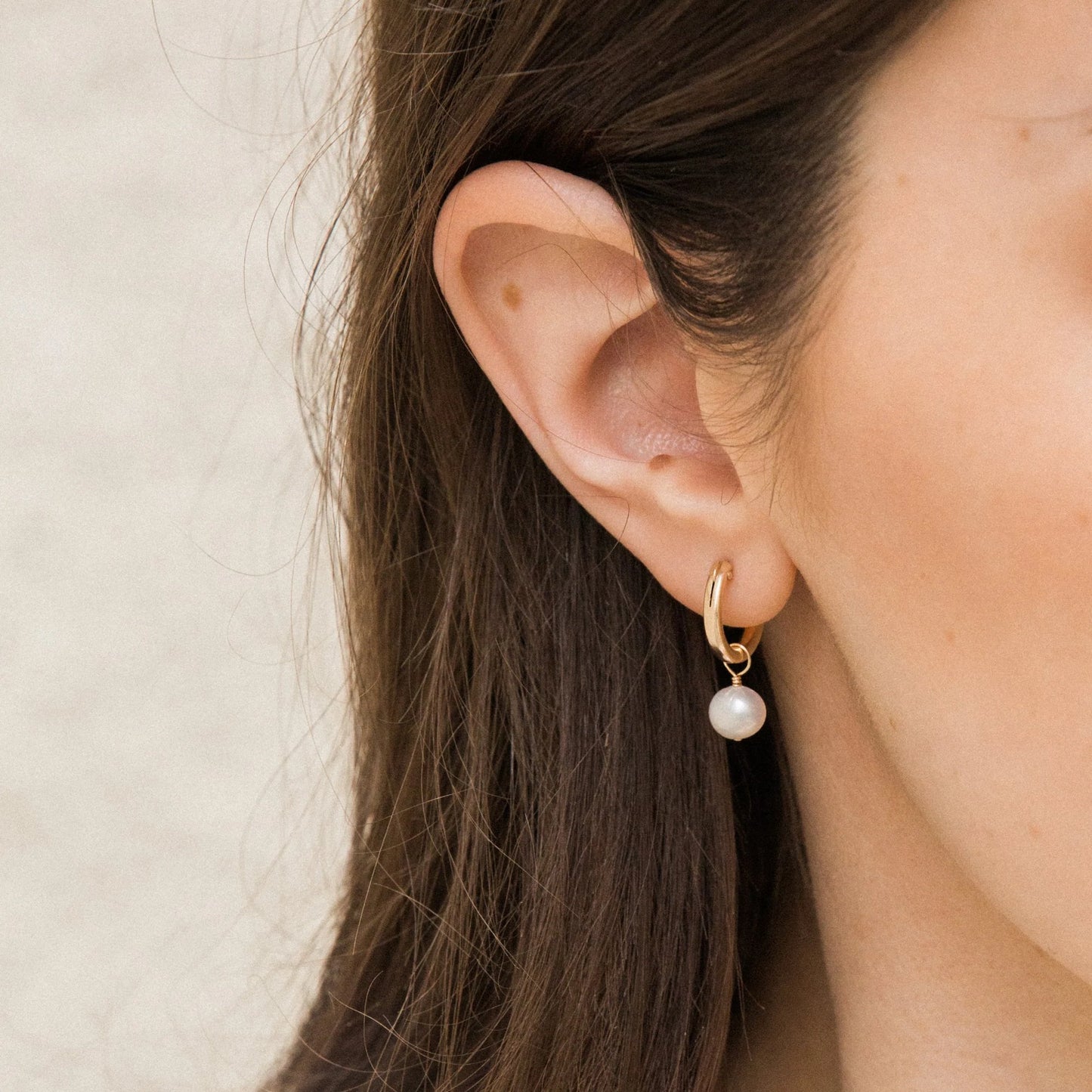 Pearl Hoop Earrings