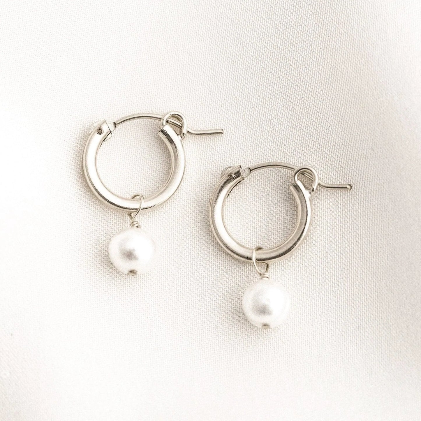 Pearl Hoop Earrings
