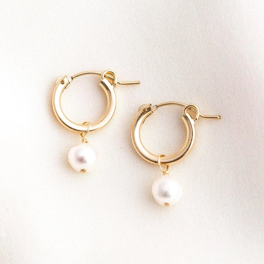 Pearl Hoop Earrings