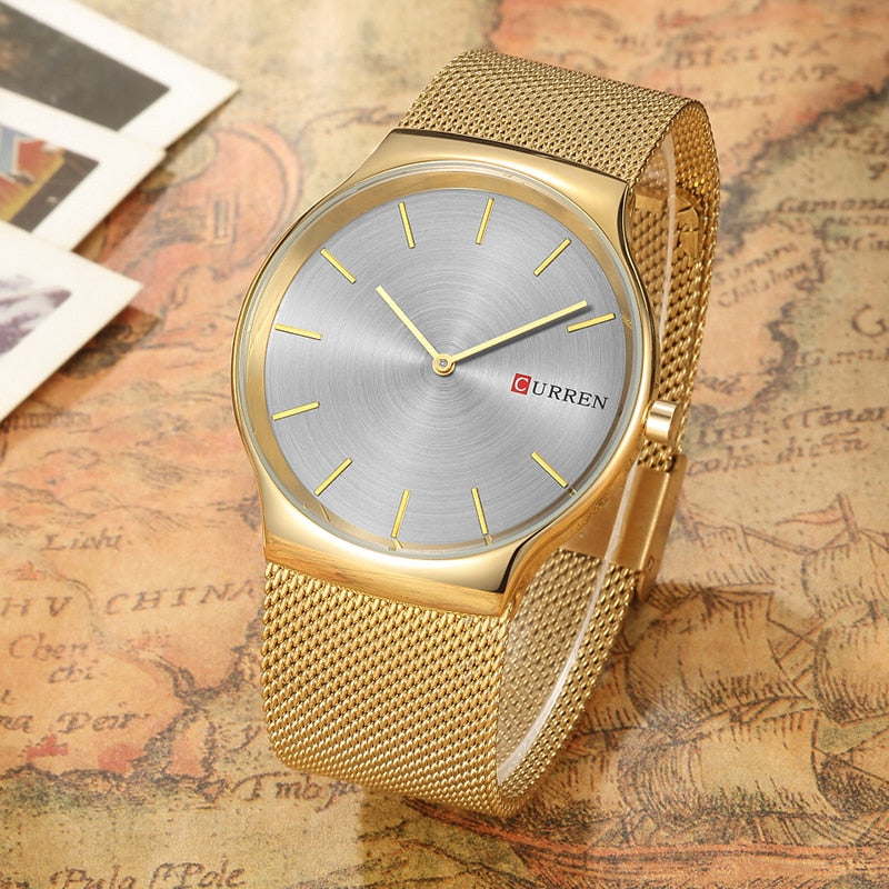 YSYH Luxury Brand  Simple Men Watches Full Steel Quartz Men's Wristwatch Montre Homme Reloj