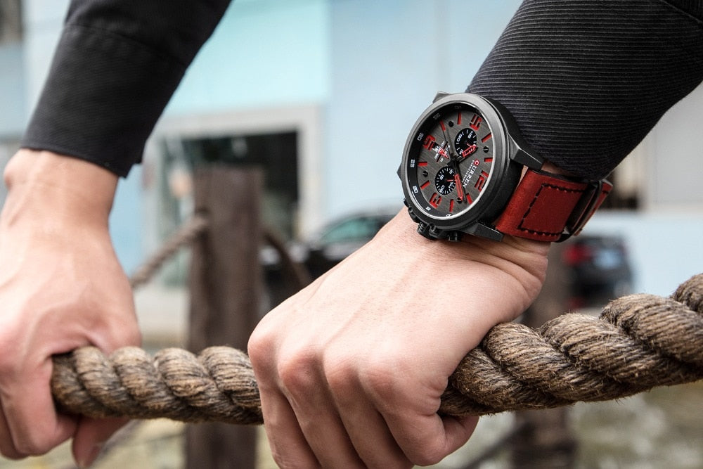 Reloj Hombre  Casual Date Quartz  Watches For Men YSYH  Leather Sports Men's Wrsitwatch Chronograph Male Watch