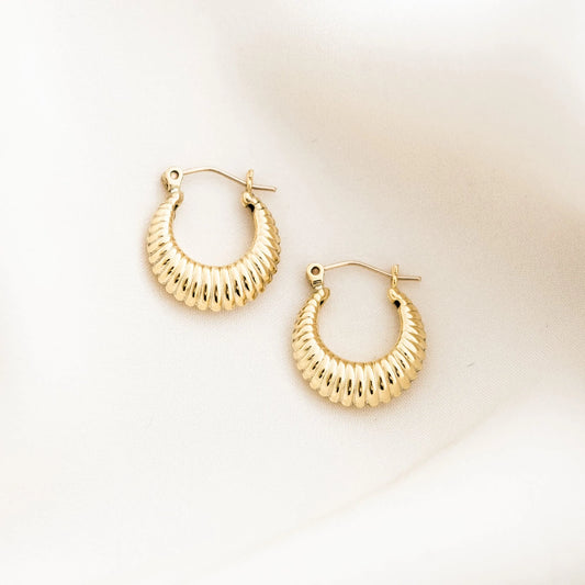 Ribbed Hoop Earrings