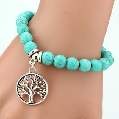 Boho Turquoises Bracelets Cross Tree Snake Bracelet Bangle-Bracelet-Rossny