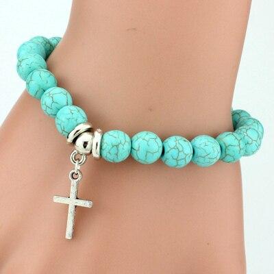 Boho Turquoises Bracelets Cross Tree Snake Bracelet Bangle-Bracelet-Rossny