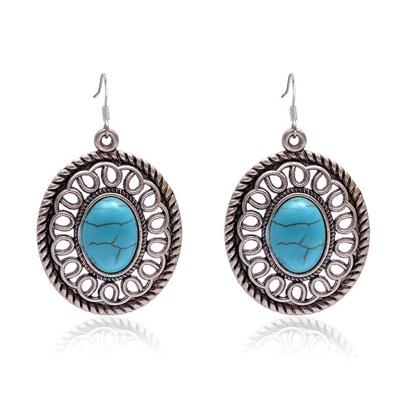 vintage turquoise silver earrings jewelry