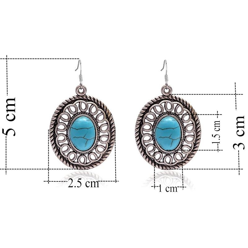 Round Dangle Drop Earrings-Earrings-Rossny
