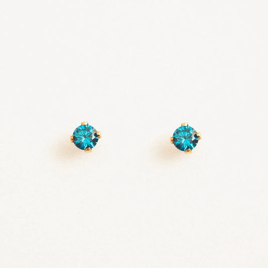 September Birthstone Stud Earrings (Sapphire)