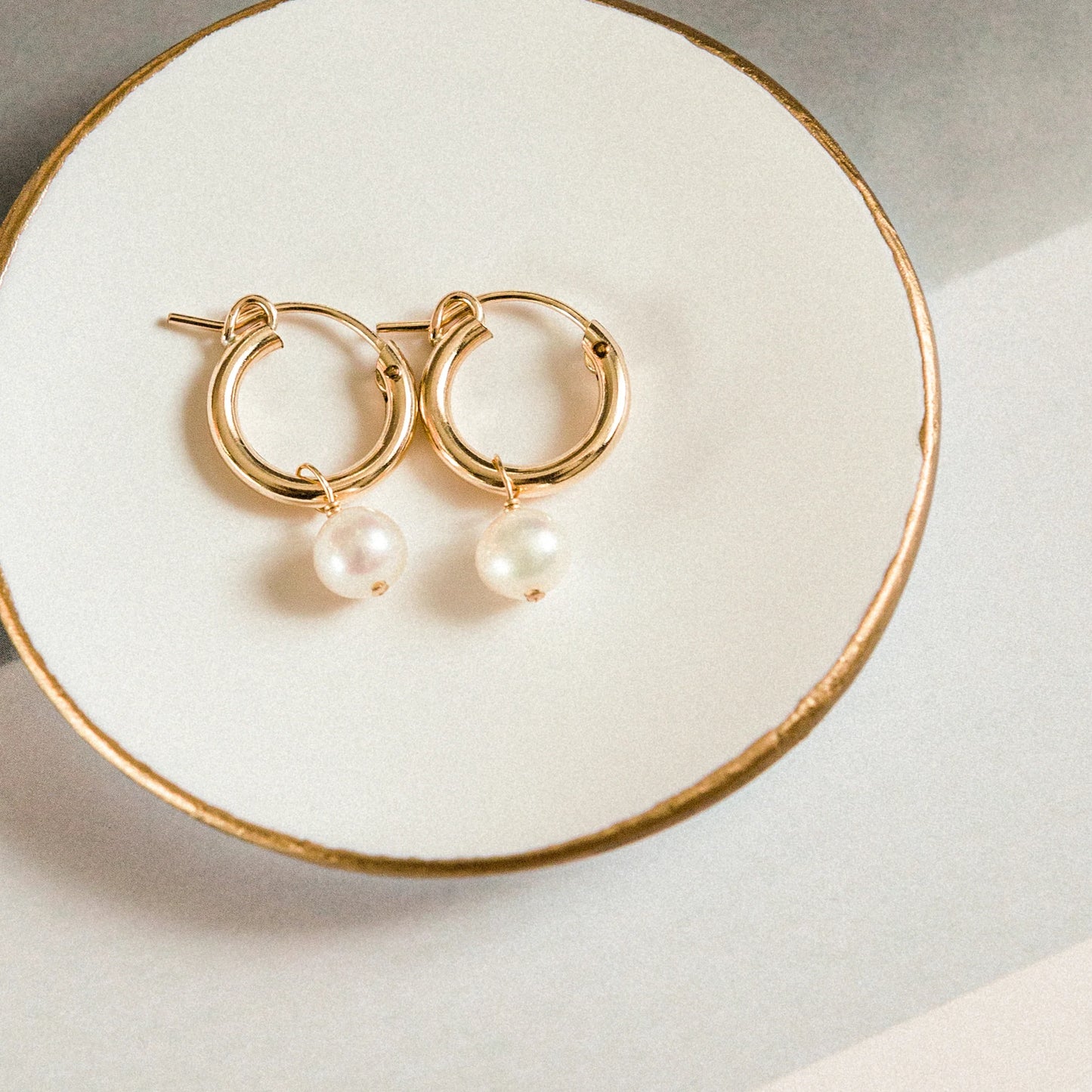Pearl Hoop Earrings