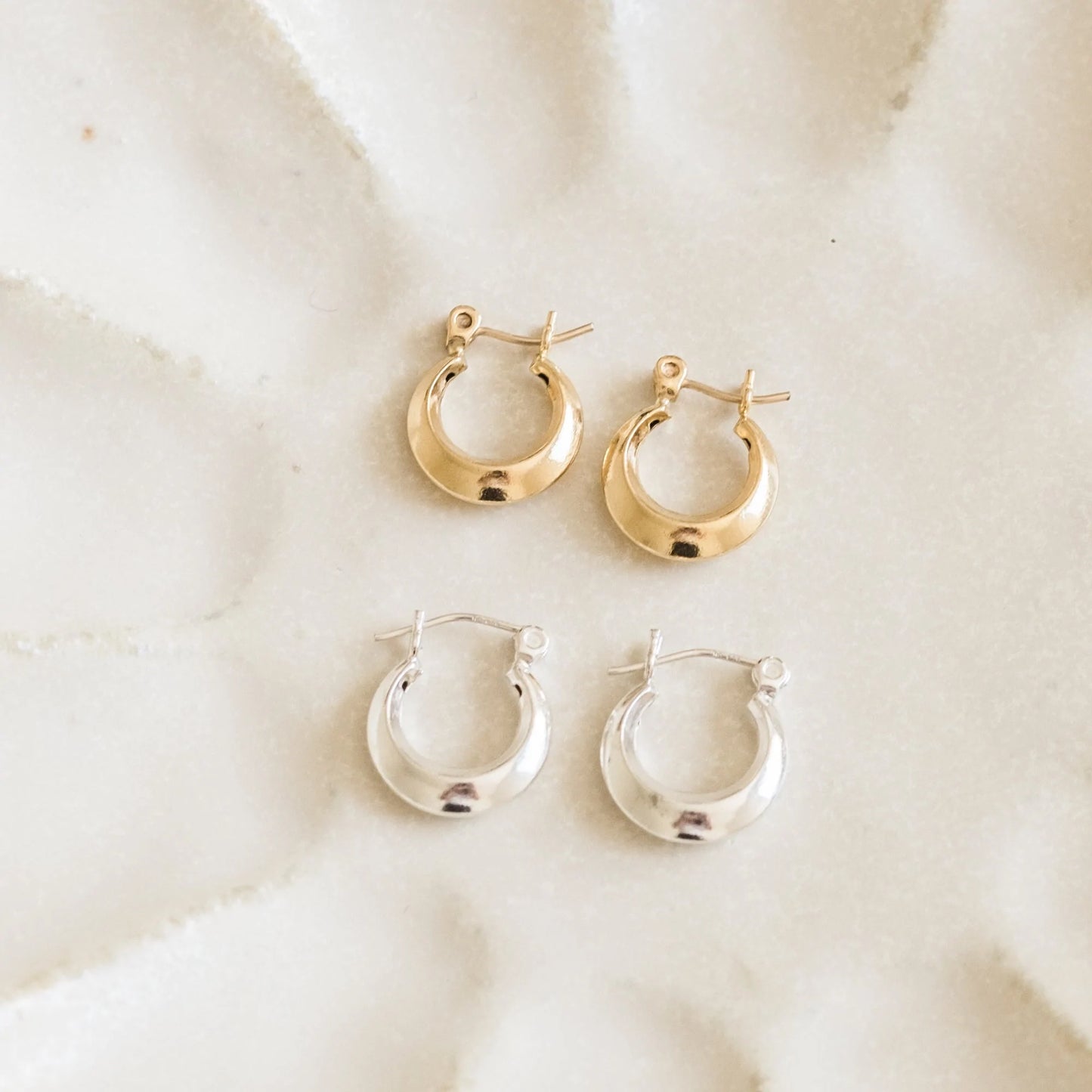 Small Modern Hoop Earrings