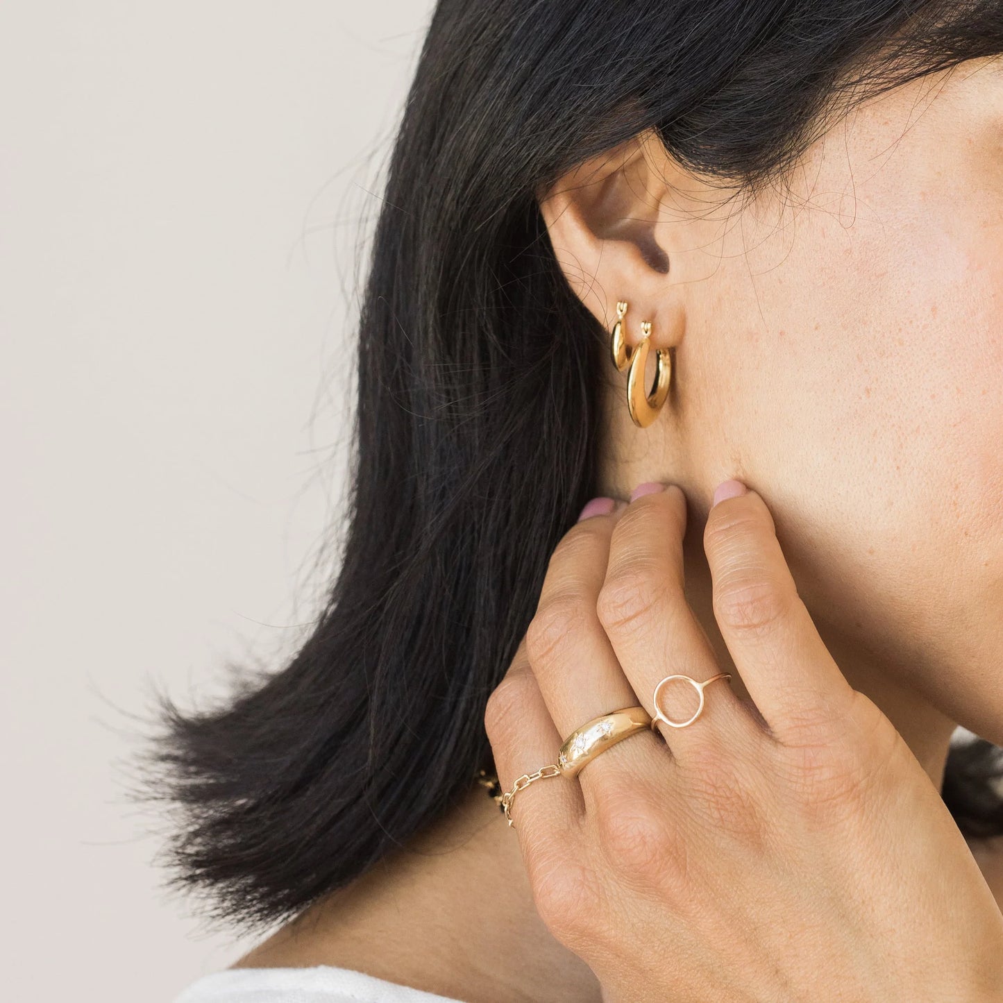 Small Modern Hoop Earrings