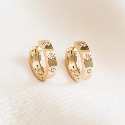 Starburst Huggie Earrings