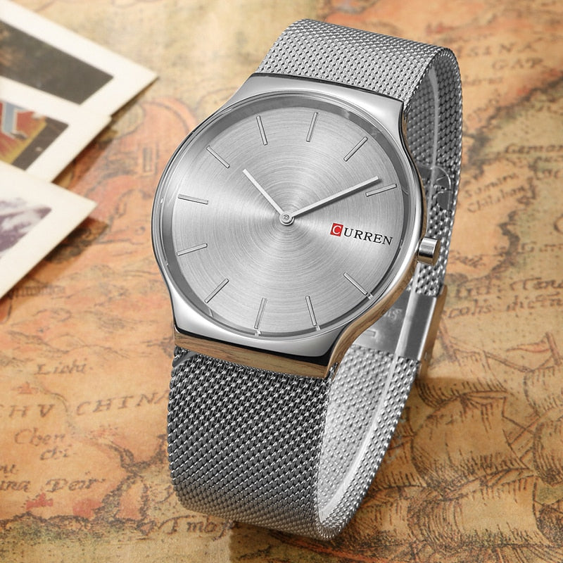 YSYH Fashion Business Men Watches Ultra-thin Male Clock Analog Quartz Sports Steel Waterproof Wristwatch