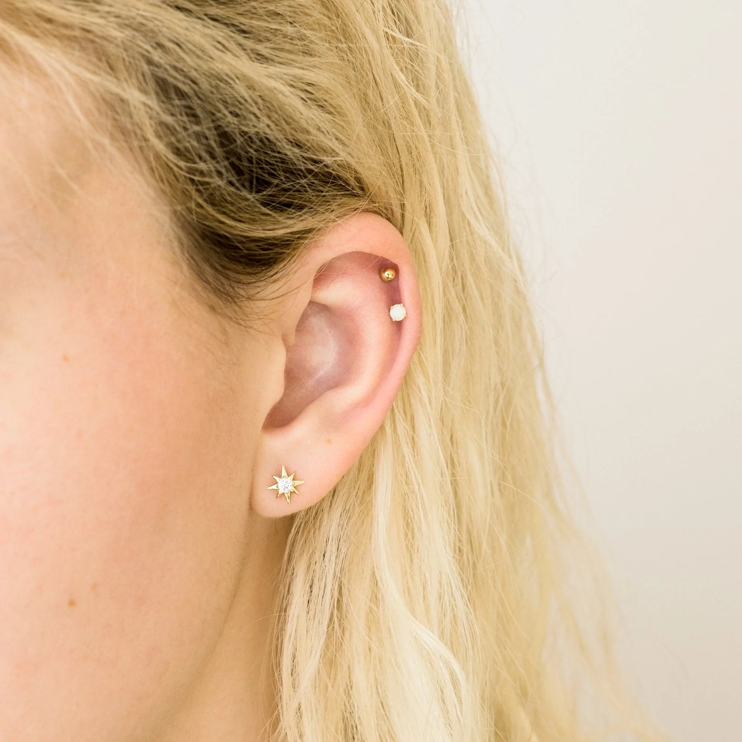 Tiny Opal Stud Earrings