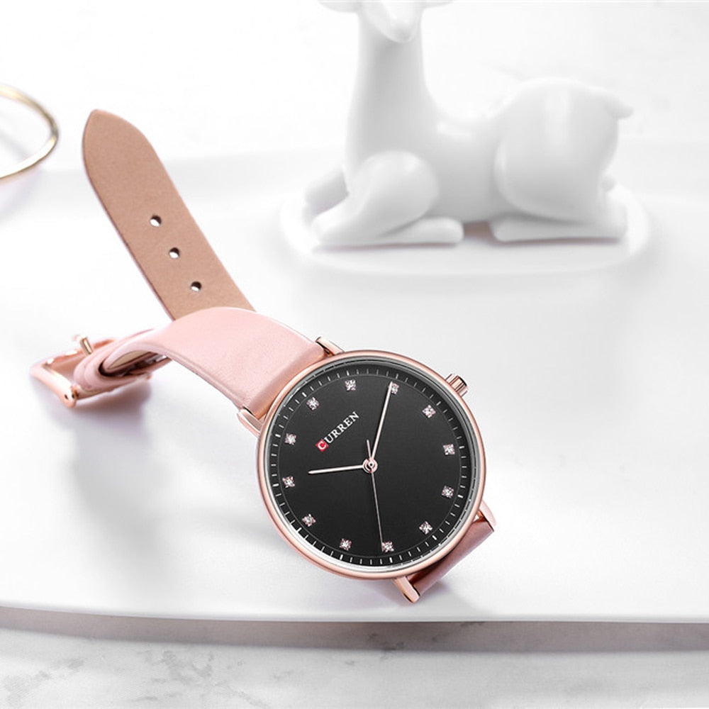 YSYH Fashion Leather Ladies Watches Analog Quartz Female Clock Luxury Women Rhinestone Watches Valentine Gifts