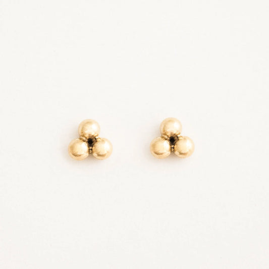 Triple Ball Stud Earrings