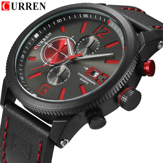 Watch Brand  Leather Quartz Wristwatch For Man  YSYH  Men's Water Resistant