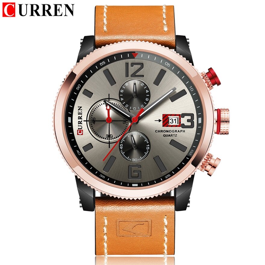 Watch Brand  Leather Quartz Wristwatch For Man  YSYH  Men's Water Resistant