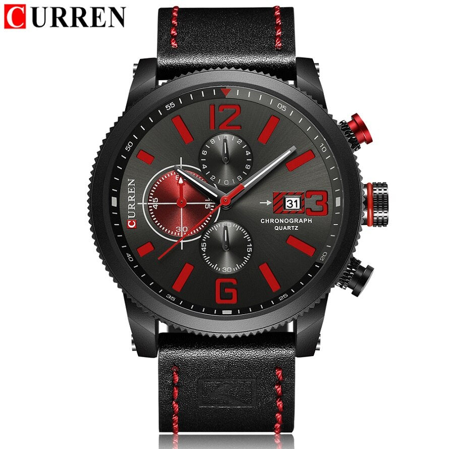 Watch Brand  Leather Quartz Wristwatch For Man  YSYH  Men's Water Resistant
