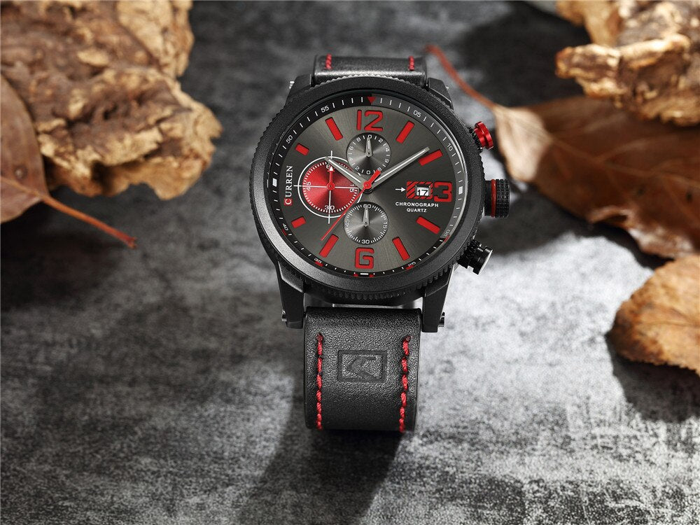 Watch Brand  Leather Quartz Wristwatch For Man  YSYH  Men's Water Resistant