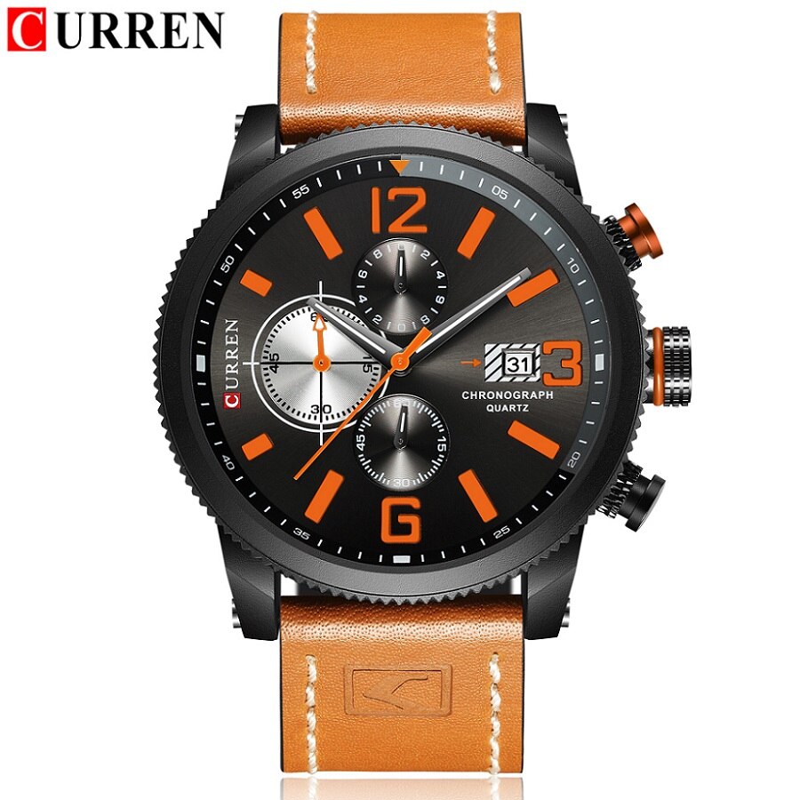 Watch Brand  Leather Quartz Wristwatch For Man  YSYH  Men's Water Resistant