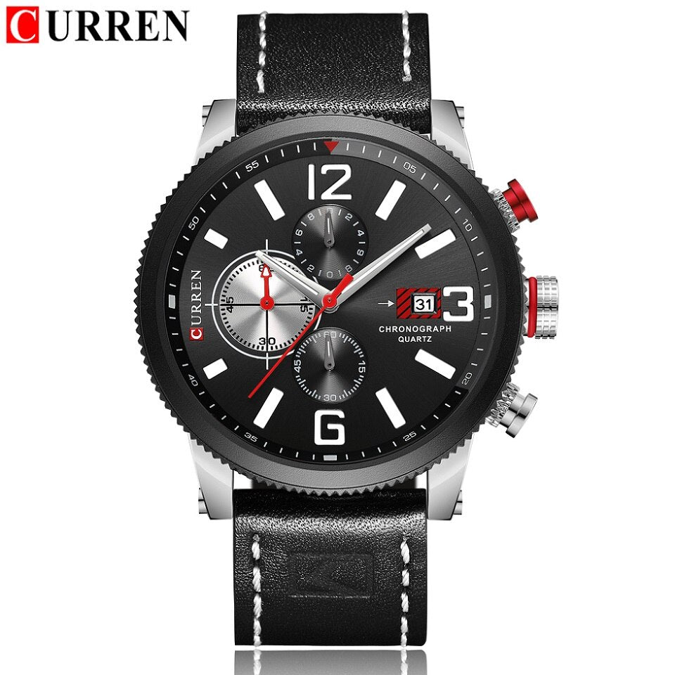 Watch Brand  Leather Quartz Wristwatch For Man  YSYH  Men's Water Resistant