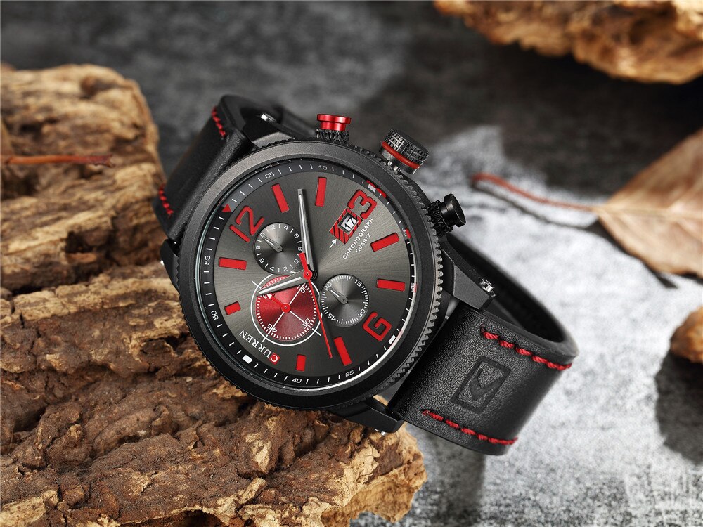 Watch Brand  Leather Quartz Wristwatch For Man  YSYH  Men's Water Resistant