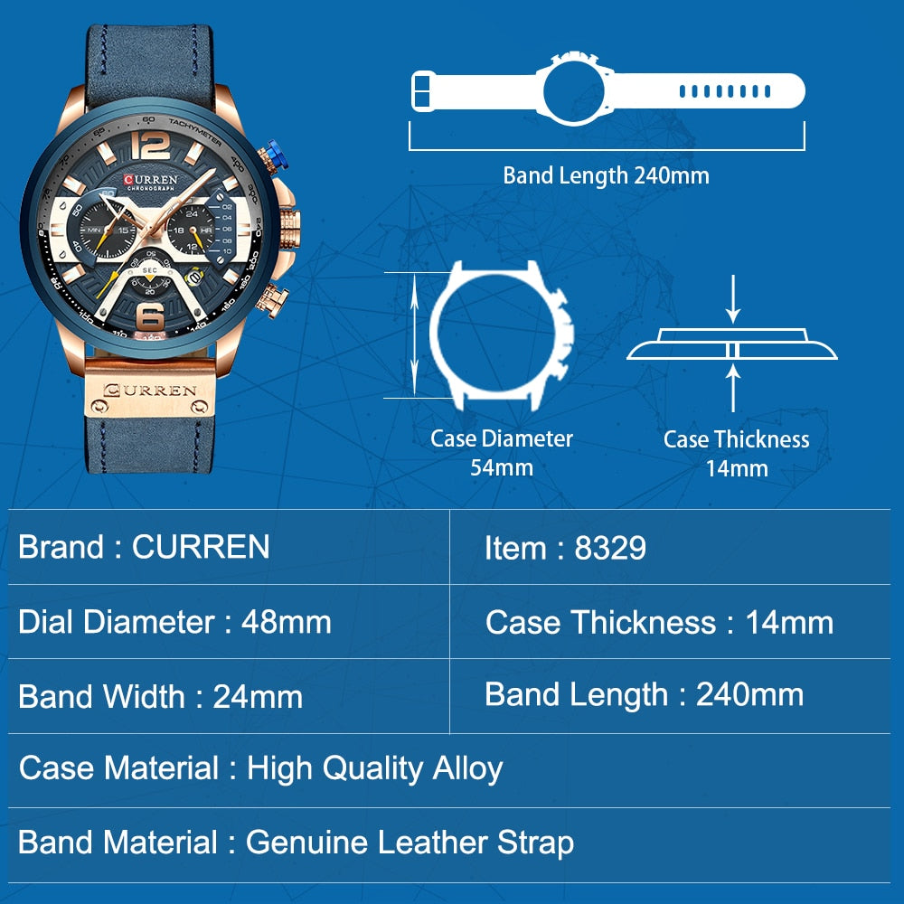 YSYH Men Watch Luxury Brand Sports Wristwatch Casual Quartz Watch