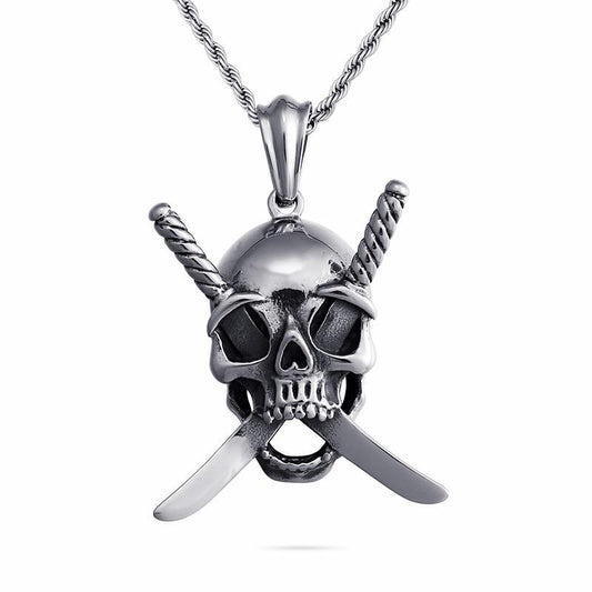 Gothic Viking Stainless Steel Skull Sword Pendant Necklace Jewelry-Necklace Pendant-Rossny