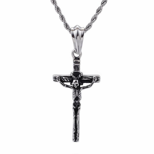Punk Cross & Skull Stainless Steel Chain Necklace Jewelry-Necklace Pendant-Rossny