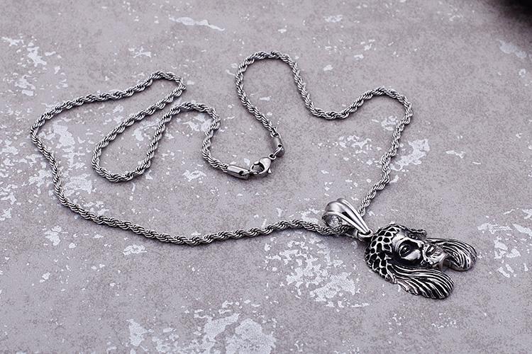 Punk Captain Jack Pendant Necklaces For Men Stainless Steel Figure Pirate Skull Necklace Chain Jewelry-Necklace Pendant-Rossny