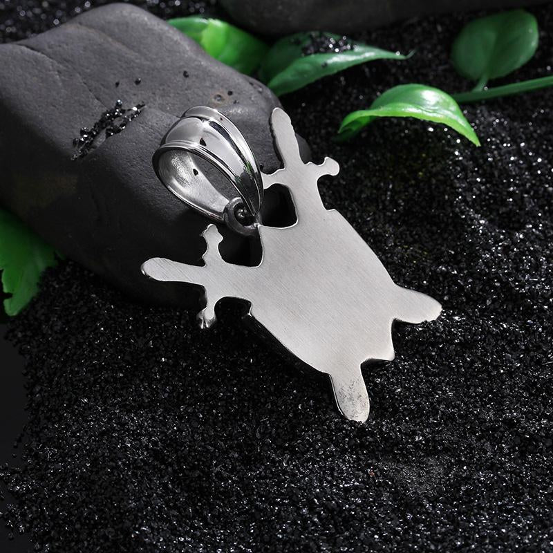 Viking Style Skull Stainless Steel Rock Skeleton Pendant Necklace Long Chain Cool Biker-Necklace Pendant-Rossny